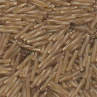 Miyuki 12mm x 2mm Twisted Bugle Bead - TW2012-1262 - Antiqued Gold Matte Transparent Topaz