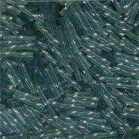Miyuki 12mm x 2mm Twisted Bugle Bead - TW2012-1707 - Transparent Dyed Seafoam