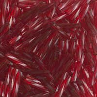 Miyuki 12mm x 2mm Twisted Bugle Bead - TW2012-1716 - Transparent Dyed Cranberry