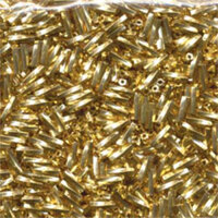 Miyuki 6mm x 2mm Twisted Bugle Bead - TW206-191 - 24Kt Gold Plated