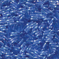 Miyuki 6mm x 2mm Twisted Bugle Bead - TW206-261 - Transparent Sapphire AB
