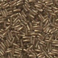 Miyuki 6mm x 2mm Twisted Bugle Bead - TW206-1262 - Antiqued Gold Matte Transparent Topaz