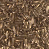 Miyuki 6mm x 2mm Twisted Bugle Bead - TW206-1265 - Antiqued Gold Matte Transparent Chartreuse