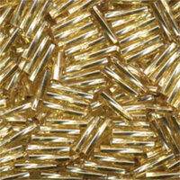 Miyuki 12mm Twisted Bugle Bead - TW2712-3 - Silver Lined Gold
