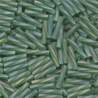 Miyuki 12mm Twisted Bugle Bead - TW2712-179F - Matte Transparent Cobalt AB