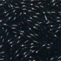 Miyuki 12mm Twisted Bugle Bead - TW2712-401 - Black