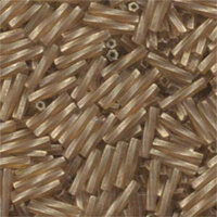 Miyuki 12mm Twisted Bugle Bead - TW2712-1262 - Antiqued Gold Matte Transparent Topaz