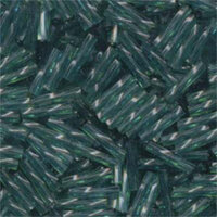 Miyuki 12mm Twisted Bugle Bead - TW2712-1707 - Transparent Dyed Seafoam