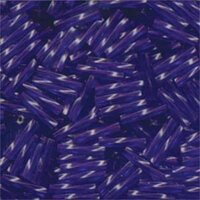 Miyuki 12mm Twisted Bugle Bead - TW2712-1721 - Transparent Dyed Purple