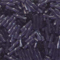 Miyuki 12mm Twisted Bugle Bead - TW2712-1722 - Transparent Dyed Amethyst