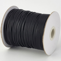 0.5mm Black Korean Waxed Cotton Cord