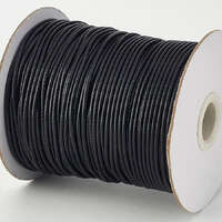 1.5mm Black Korean Waxed Cotton Cord