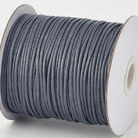 1.5mm Dark Grey Korean Waxed Cotton Cord