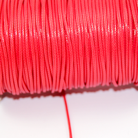 1.5mm Waxed Cotton Cord - Red