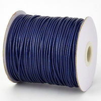 1mm Dark Blue Korean Waxed Cotton Cord