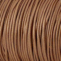 1mm Light Brown Korean Waxed Cotton Cord