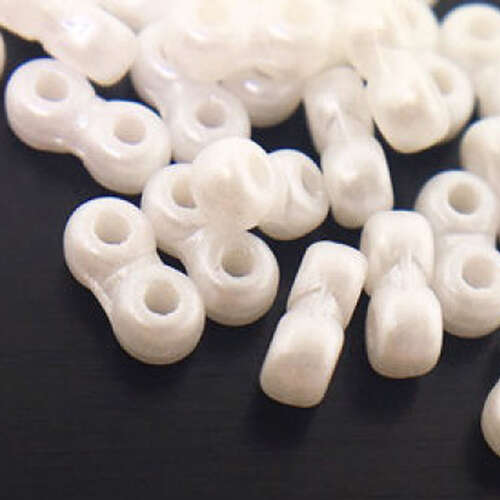 Infinity Mini 2 Hole Bead - 02010-25001 - White Airy Pearl