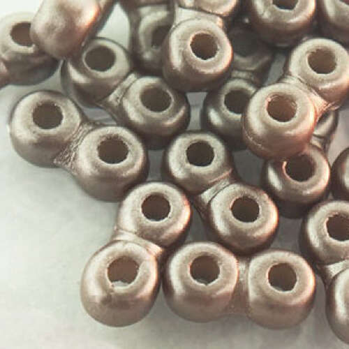 Infinity Mini 2 Hole Bead - 02010-25005 - Cocoa Airy Pearl