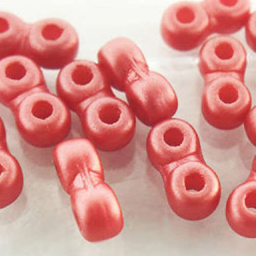 Infinity Mini 2 Hole Bead - 02010-25010 - Pastel Dark Coral