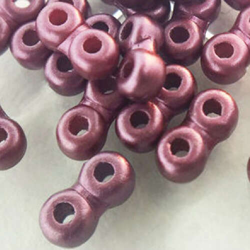 Infinity Mini 2 Hole Bead - 02010-25031 - Pastel Burgundy