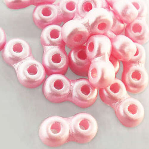 Infinity Mini 2 Hole Bead - 02010-25114 - Pink Airy Pearl