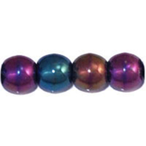 3mm Iris - Purple - Round Beads - 100 Bead Strand - 5-03-21495
