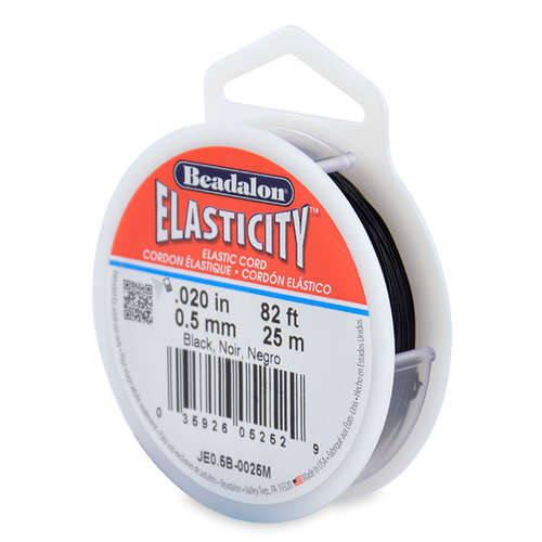 Elasticity - 0.5mm - 25m - Black - JE0.5B-0025M