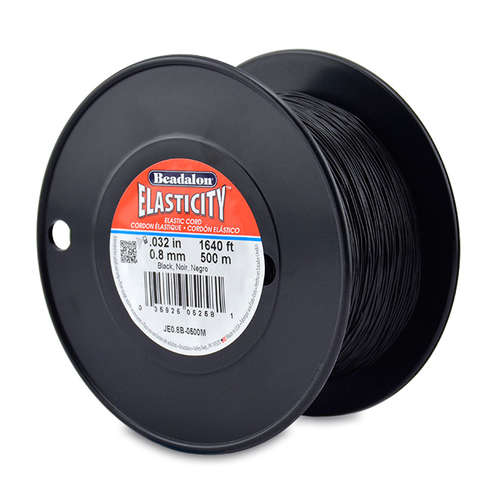 Elasticity - 0.8mm - 500m - Black - JE0.8B-0500M