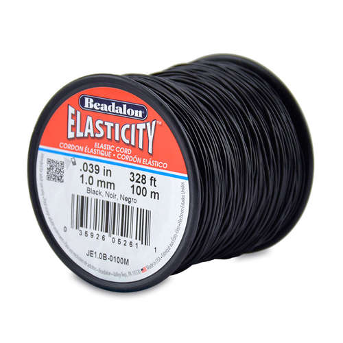 Elasticity - 1.0mm - 100m - Black - JE1.0B-0100M