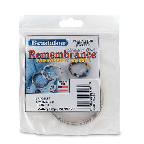 Remembrance Memory Wire - Bracelet - 49 coil pack (0.25 oz / 7g) - Bright - JMBT-0.25Z