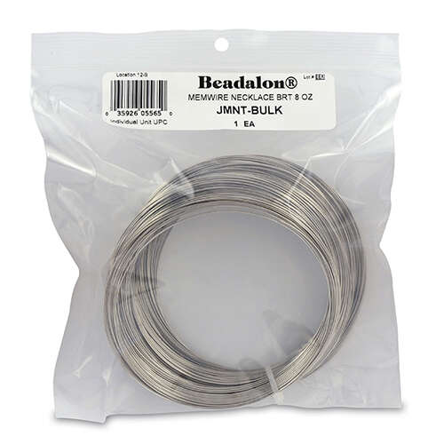 Remembrance Memory Wire - Necklace - 288 coil pack (8 oz / 227g) - Bright - JMNT-BULK