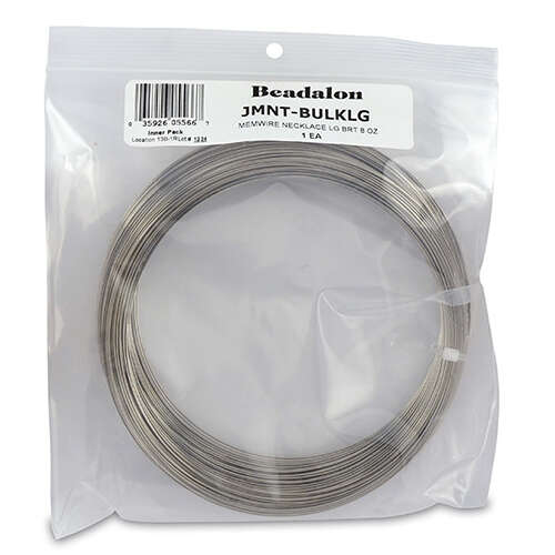 Remembrance Memory Wire - Large Necklace - 264 coil pack (8 oz / 227g) - Bright - JMNT-BULKLG