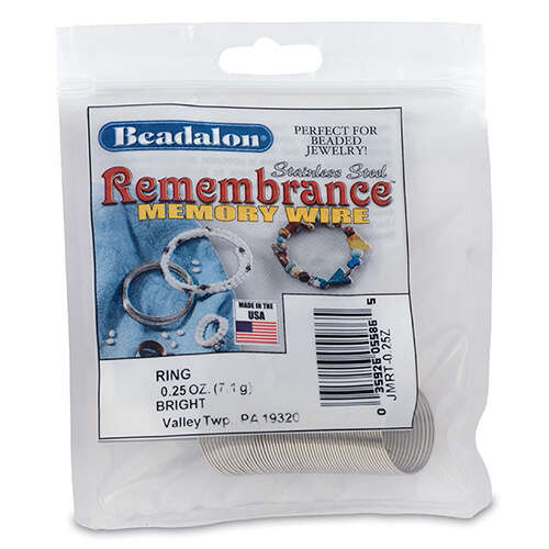 Remembrance Memory Wire - Ring - 49 coil pack (0.25 oz / 7g) - Bright - JMRT-0.25Z