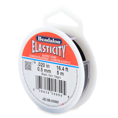 Elasticity - 0.5mm - 5m - Black - JE0.5B-0005M