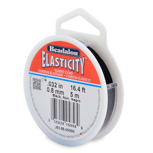 Elasticity - 0.8mm - 5m - Black - JE0.8B-0005M