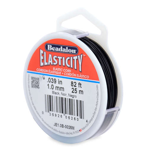 Elasticity - 1.0mm - 5m - Black - JE1.0B-0005M