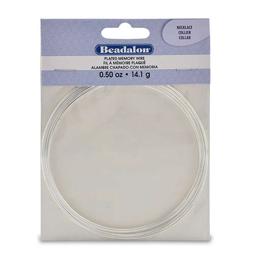Memory Wire - Necklace - 18 coil pack (0.5oz / 14g) - Silver Plated - 347B-150