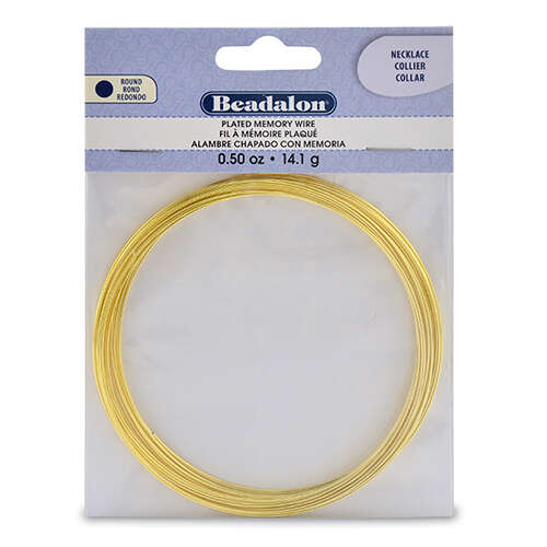 Memory Wire - Necklace - 18 coil pack (0.5oz / 14g) - Gold Plated - 347A-150