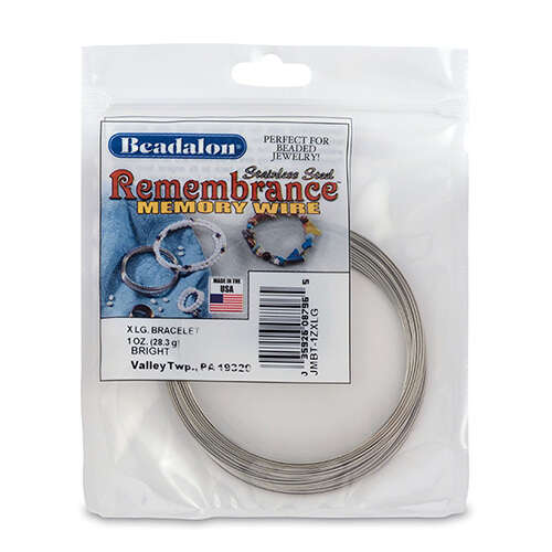Remembrance Memory Wire - Extra Large Bracelet - 52 coil pack (1 oz / 28.35g) - Bright - JMBT-1ZXLG