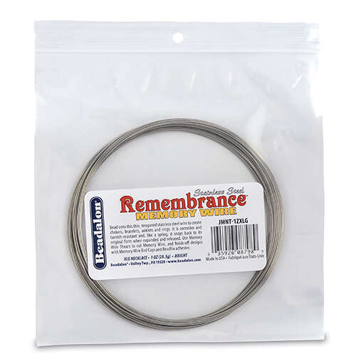 Remembrance Memory Wire - Extra Large Necklace - 31 coil pack (1 oz / 28.35g) - Bright - JMNT-1ZXLG