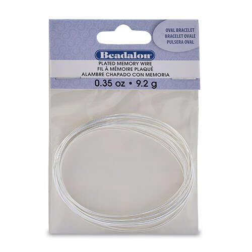 Memory Wire - Oval Bracelet - 23 coil pack (0.35oz / 1g) - Silver Plated - 347B-440