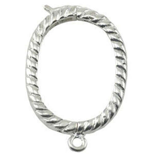 Twisted Pearl Enhancer Bail - Silver Plated - 2 Piece Pack