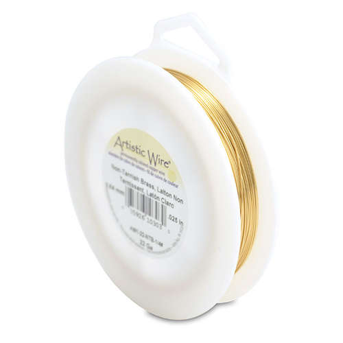 22 Gauge (.64 mm) - 125.5 ft (38.3 m) - Tarnish Resistant Brass - AW1-22-NTB-1/4#