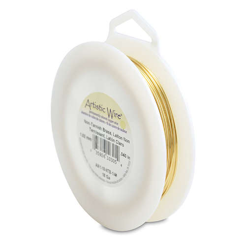 Tarnish Resistant Brass - 18 Gauge (1.0 mm) - 49.8 ft (15.2 m) - AW1-18-NTB-1/4#