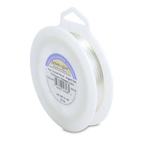 30 Gauge (.26 mm) - 787 ft (240 m) - Silver Plated - Tarnish Resistant Silver - AW1-30S-10-1/4#