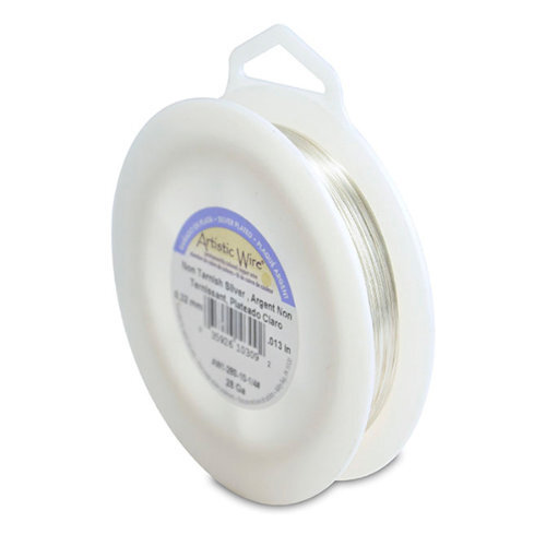 28 Gauge (.32 mm) - 498.3 ft (151.9 m) -  Silver Plated - Tarnish Resistant Silver - AW1-28S-10-1/4#
