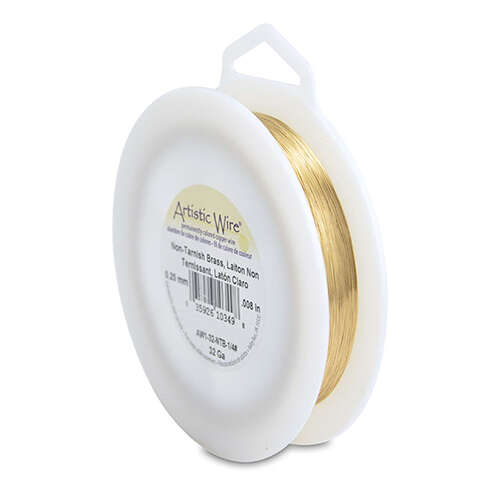 32 Gauge (.20 mm) -  1,221.5 ft (372.3m) - Tarnish Resistant Brass - AW1-32-NTB-1/4#