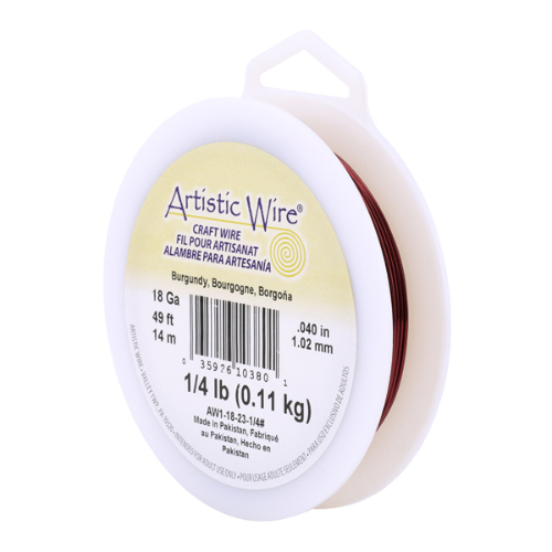 18 Gauge (1.0 mm) - 49.8 ft (15.2 m) - Burgundy - AW1-18-23-1/4#