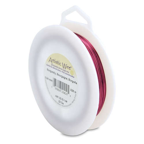 22 Gauge (.64 mm) - 125.5 ft (38.3 m) - Burgundy - AW1-22-23-1/4#