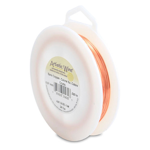 24 Gauge (.51 mm) - 198.0 ft (60.4 m) - Bare Copper - AW1-24-BC-1/4#